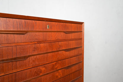 Teak Kommode Tallboy 77,5cm, Dänisch, 60er Jahre Vintage