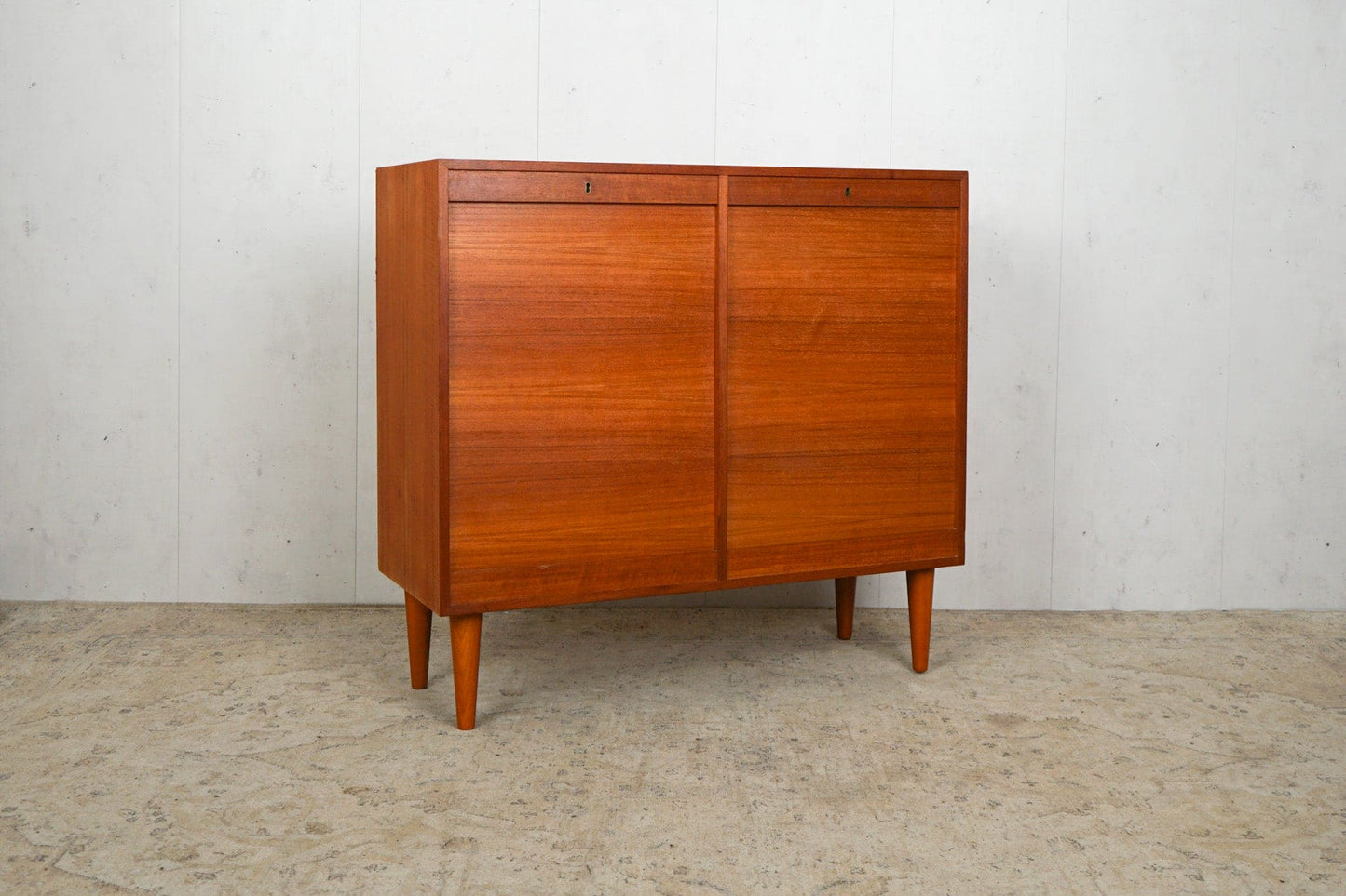 Vintage Teak Venetian Blind Cabinet Chest of Drawers Danish 60s Mid Century