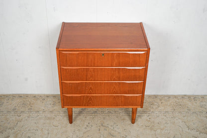 Teak Chest of Drawers 62cm, Danish, 60s Vintage