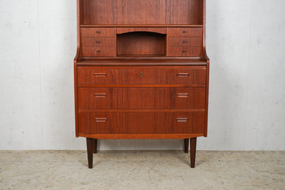 Vintage Teak Secretary Chest of Drawers Danish 60s Mid Century