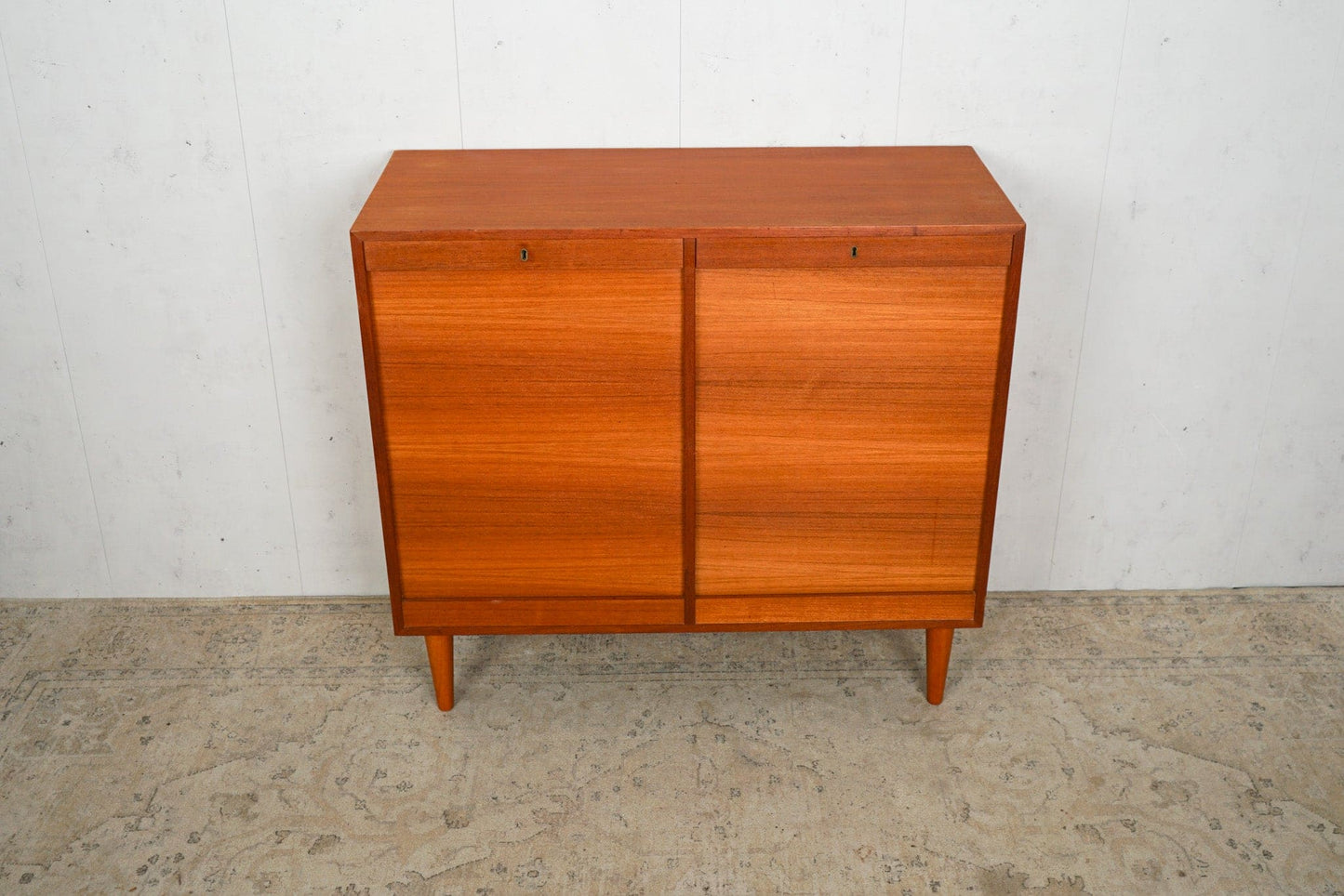 Vintage Teak Venetian Blind Cabinet Chest of Drawers Danish 60s Mid Century