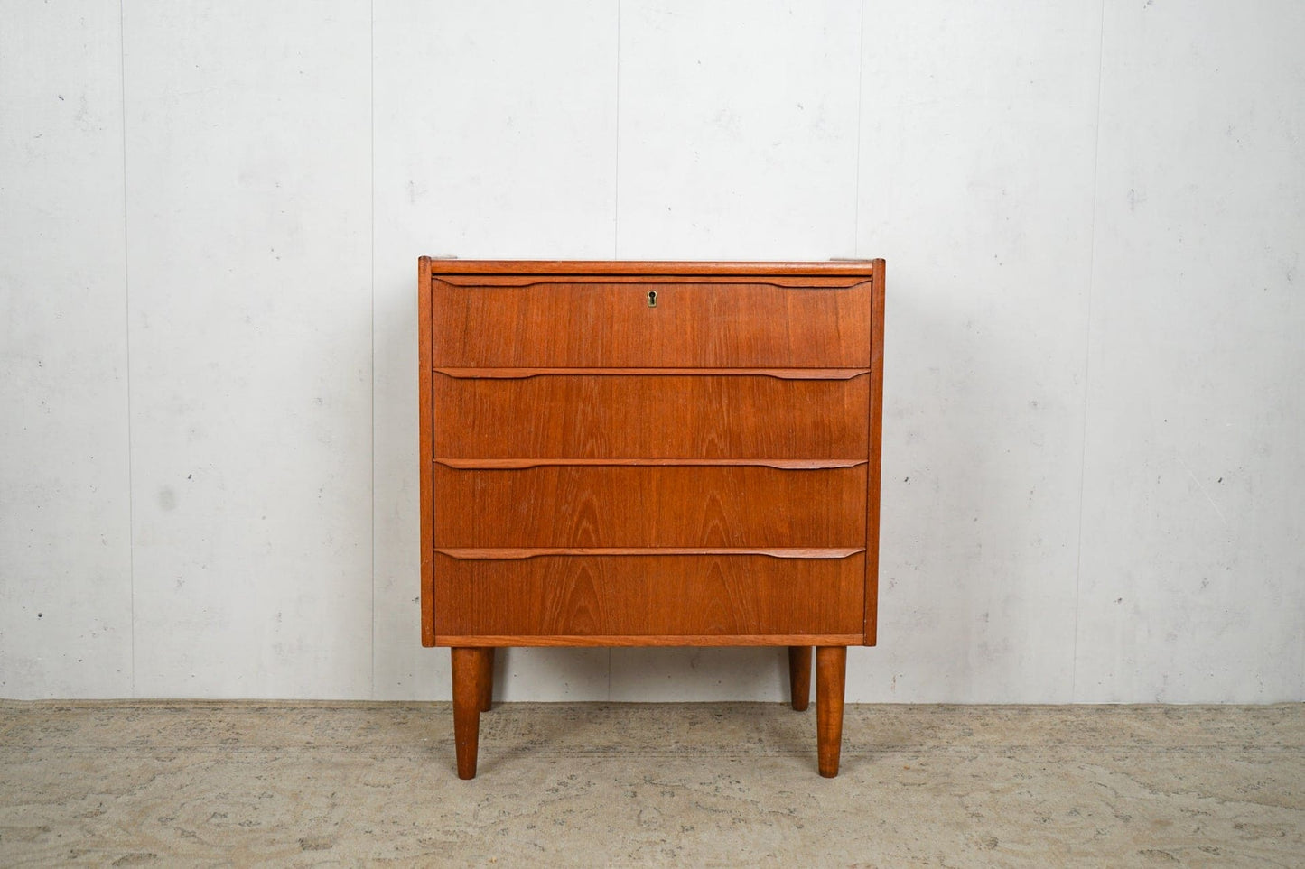 Teak Chest of Drawers 62cm, Danish, 60s Vintage