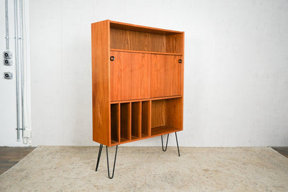 Teak Shelf Vinyl Bookcase, Danish, 60s Vintage