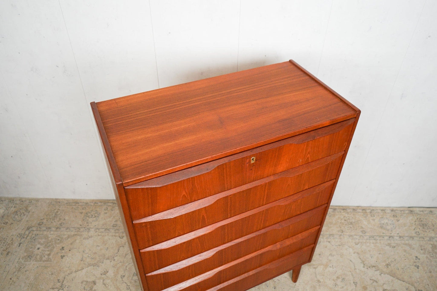 Vintage Teak Chest of Drawers Tallboy Retro Danish 60s Mid Century