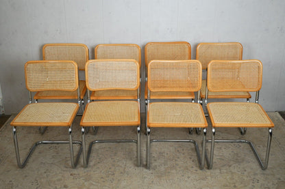 Chaise de salle à manger viennoise vintage en porte-à-faux en osier