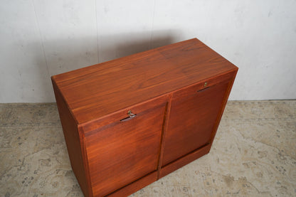 Teak Jalousieschrank / Kommode, Dänisch, 60er Jahre Vintage