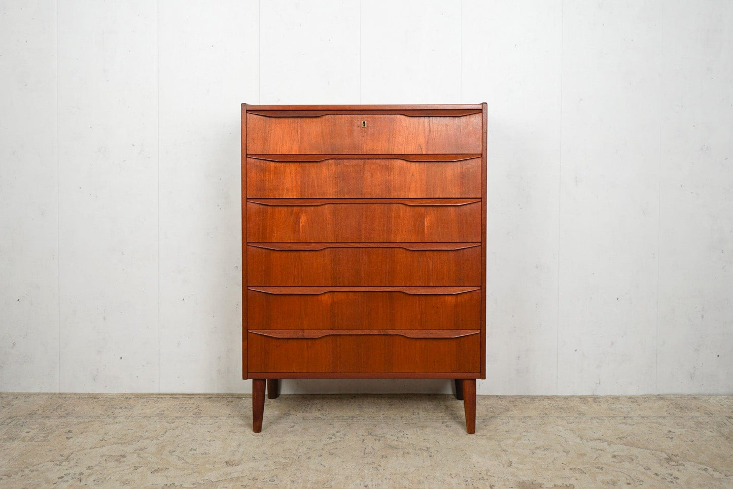 Vintage Teak Chest of Drawers Tallboy Retro Danish 60s Mid Century