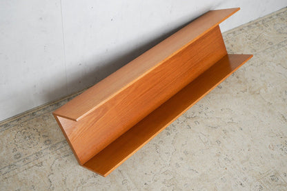 Vintage Teak Shelf Bookcase Hanging Shelf 60s Mid Century