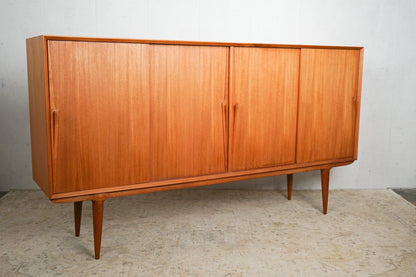 Teak Highboard Omann Jun Model 19 Danish Mid Century Vintage