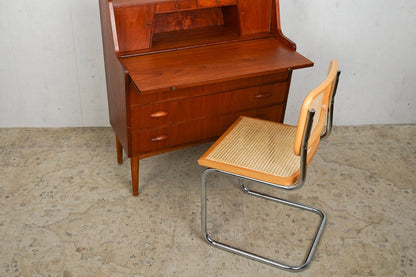 Vintage Teak Secretary Chest of Drawers Danish 60s Mid Century