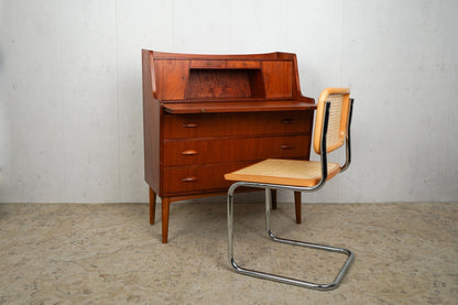 Vintage Teak Secretary Chest of Drawers Danish 60s Mid Century