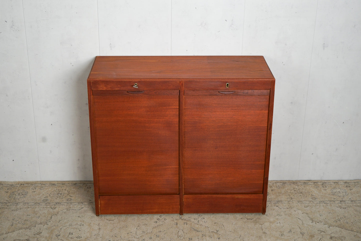 Teak Jalousieschrank / Kommode, Dänisch, 60er Jahre Vintage