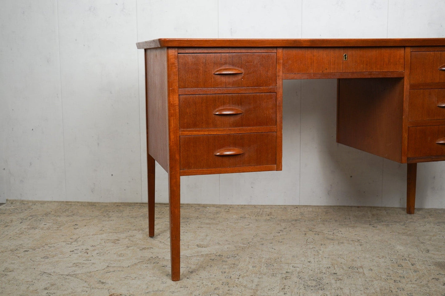 Vintage Teak Desk Table Danish 60s Mid Century