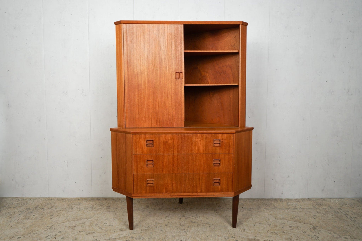 Vintage Teak Corner Cabinet 60s Mid Century Retro Danish