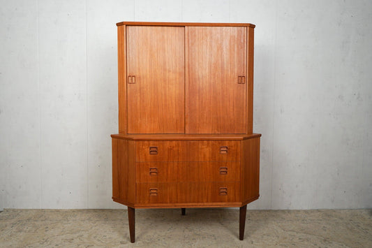 Vintage Teak Corner Cabinet 60s Mid Century Retro Danish