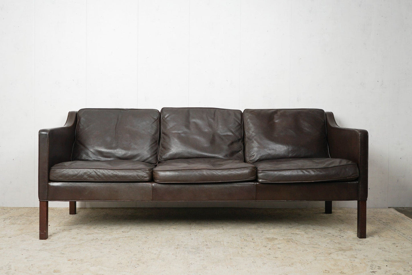 Set of 2 Børge Mogensen Vintage Sofa Couch Leather Sofa 60s