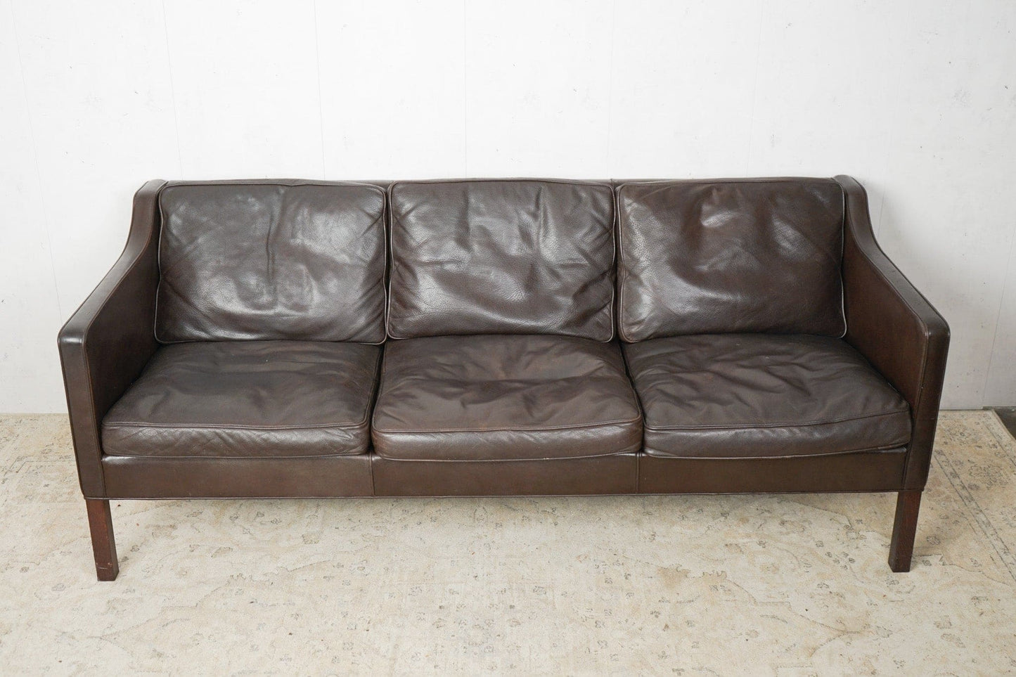 Set of 2 Børge Mogensen Vintage Sofa Couch Leather Sofa 60s