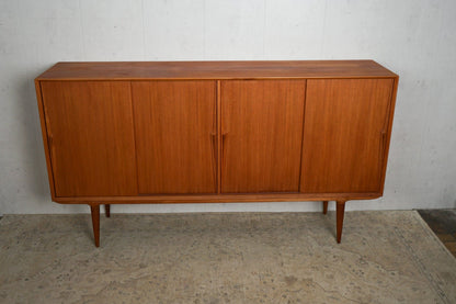 Teak Highboard Omann Jun Model 19 Danish Mid Century Vintage