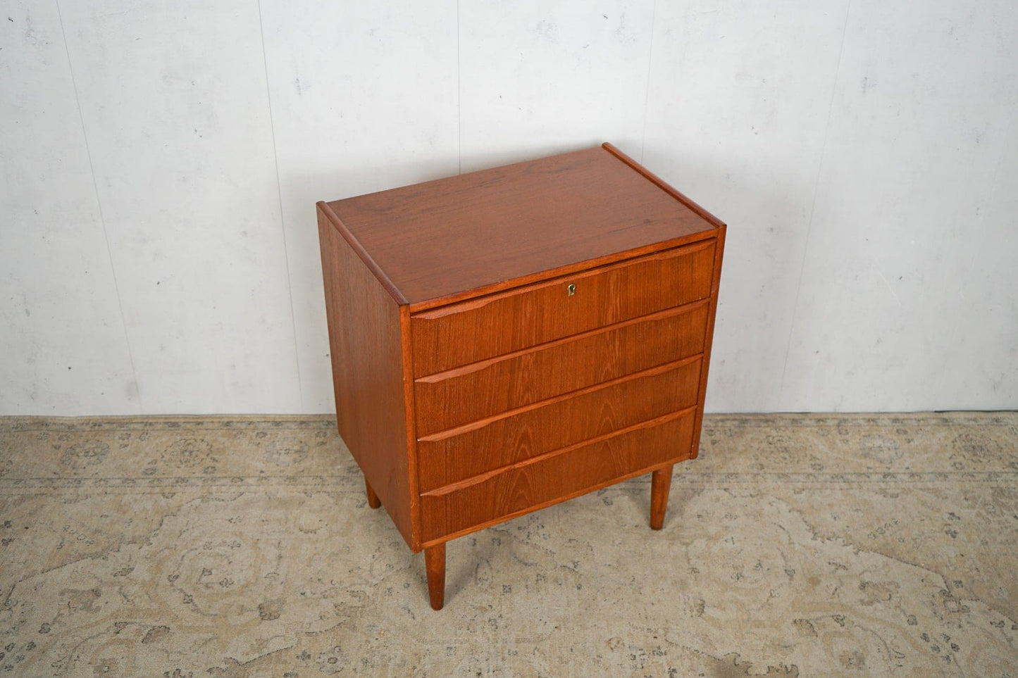 Teak Chest of Drawers 62cm, Danish, 60s Vintage