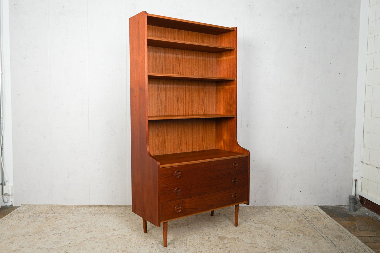 Vintage Teak Shelf Bookcase 60s Mid Century Retro Danish