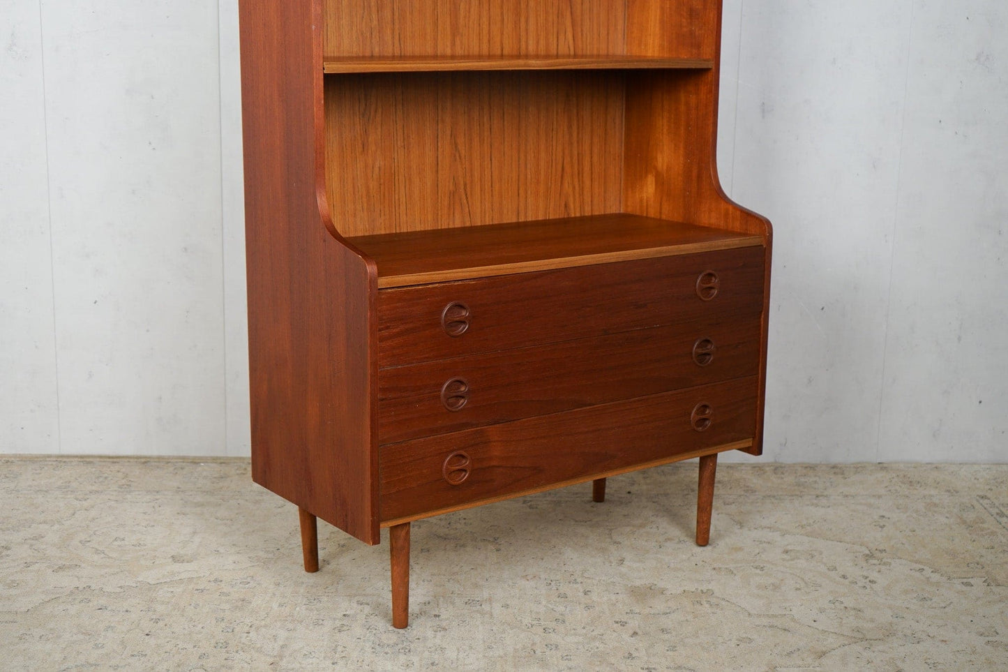 Vintage Teak Shelf Bookcase 60s Mid Century Retro Danish