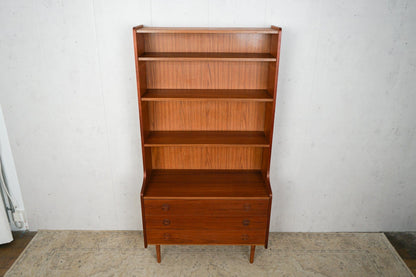 Vintage Teak Shelf Bookcase 60s Mid Century Retro Danish