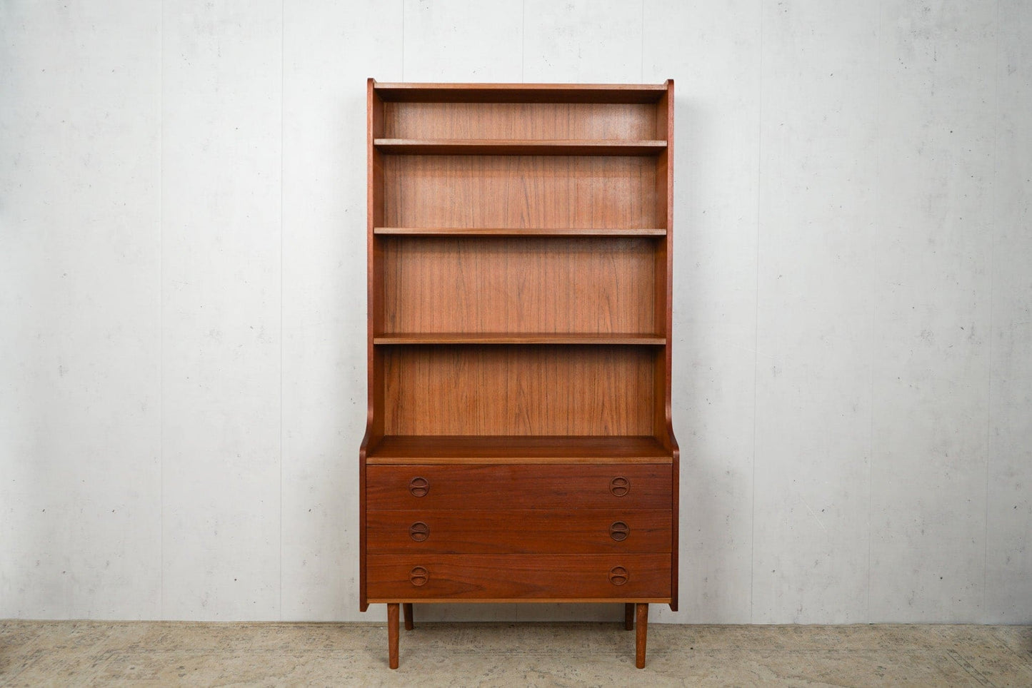 Vintage Teak Shelf Bookcase 60s Mid Century Retro Danish