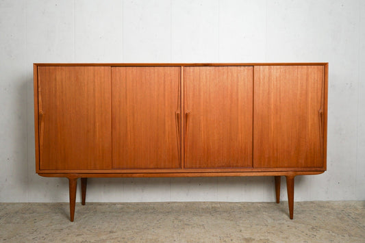 Teak Highboard Omann Jun Model 19 Danish Mid Century Vintage