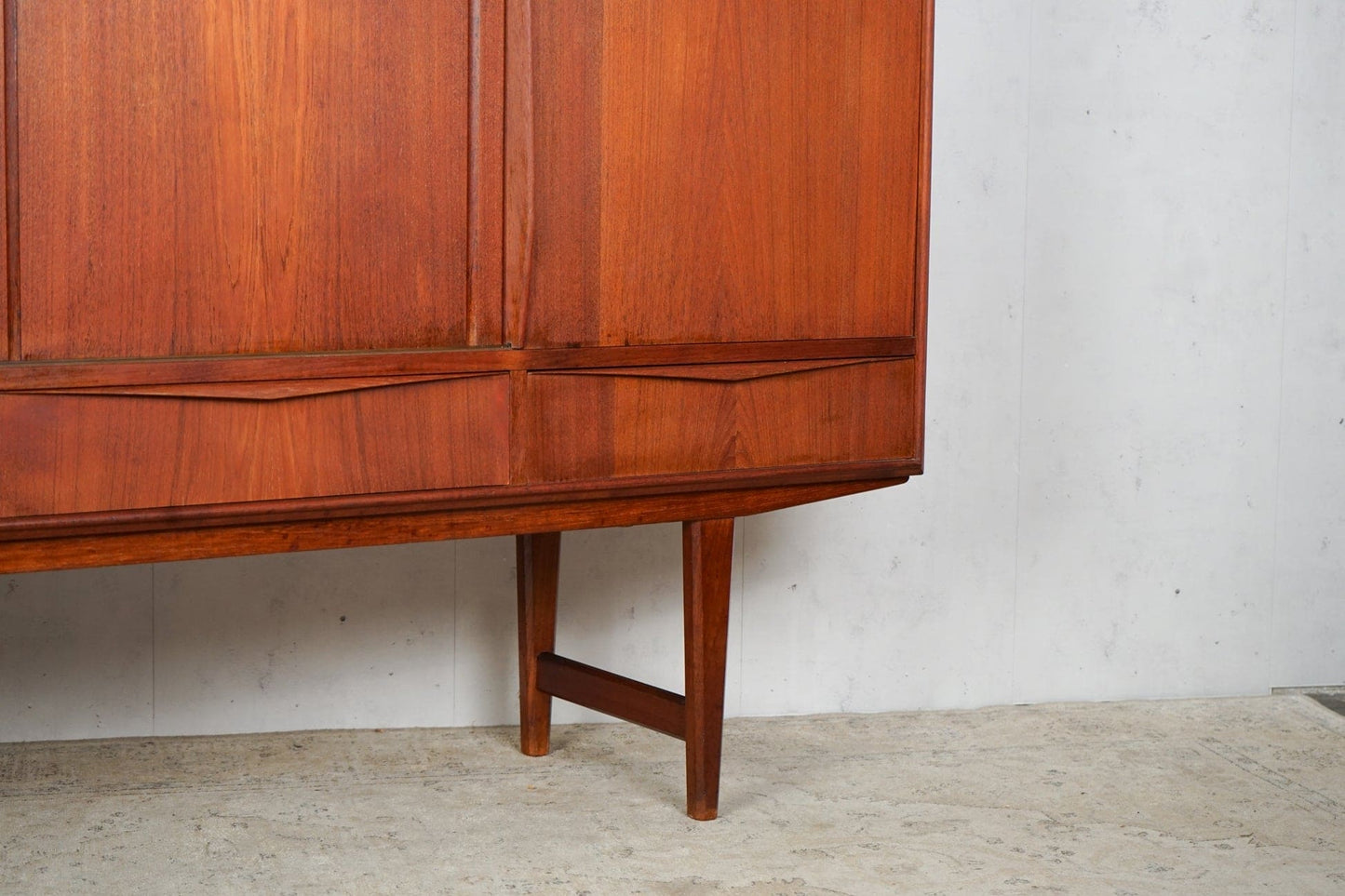 Teak Highboard Sideboard 165cm, Danish, 60s Vintage