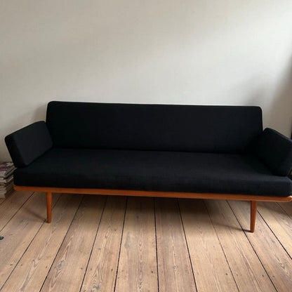 Danish vintage daybed Minerva with fabric by Raf Simons for Kvadrat Peter Hvidt and Orla Mølgaard Nielsen, 1960s