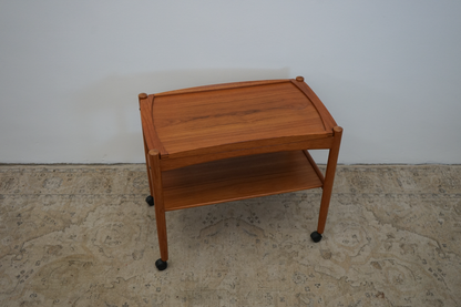 Teak serving trolley bar trolley by Poul Hundevad for Bernstorffsminde