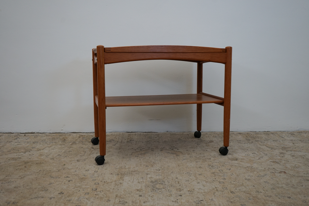 Teak serving trolley bar trolley by Poul Hundevad for Bernstorffsminde