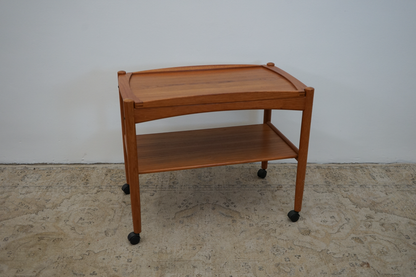 Teak serving trolley bar trolley by Poul Hundevad for Bernstorffsminde