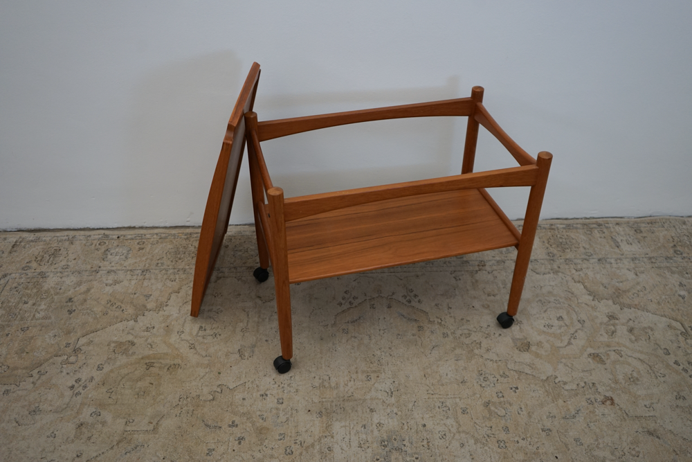 Teak serving trolley bar trolley by Poul Hundevad for Bernstorffsminde