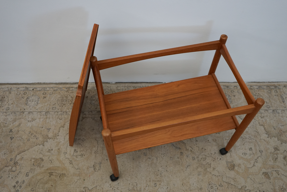 Teak serving trolley bar trolley by Poul Hundevad for Bernstorffsminde