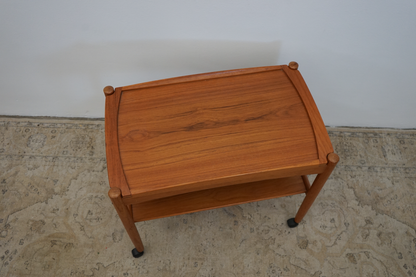 Teak serving trolley bar trolley by Poul Hundevad for Bernstorffsminde