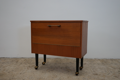 Teak bar cart dresser vintage 60s mid century retro Danish