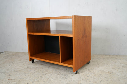 TV Rollwagen Couchtisch Vintage Teak Dänisch Mid Century