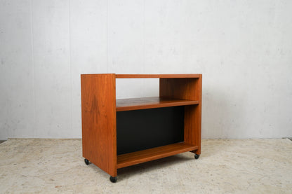 TV Rollwagen Couchtisch Vintage Teak Dänisch Mid Century