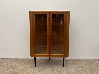 Teak display cabinet corner cabinet vintage 60s mid century Danish