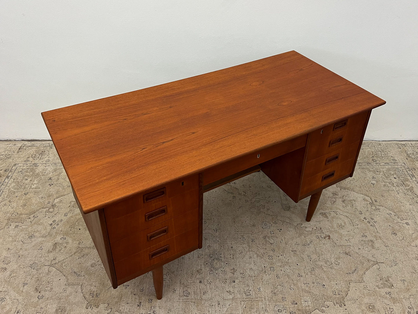 Teak Desk Danish Vintage 60s Mid Century