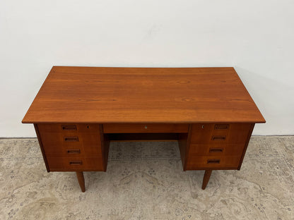 Teak Desk Danish Vintage 60s Mid Century