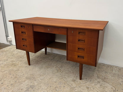 Teak Desk Danish Vintage 60s Mid Century