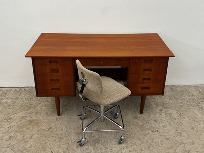 Teak Desk Danish Vintage 60s Mid Century