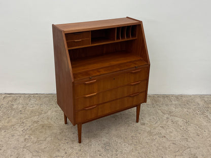 Teak Secretary Desk Danish Vintage 60s Mid Century