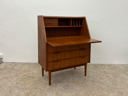 Teak Secretary Desk Danish Vintage 60s Mid Century