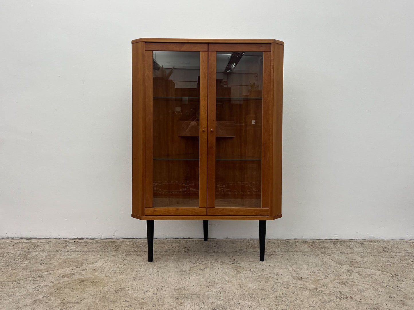 Teak display cabinet corner cabinet vintage 60s mid century Danish