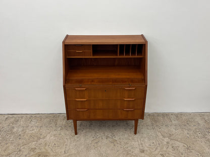 Teak Secretary Desk Danish Vintage 60s Mid Century