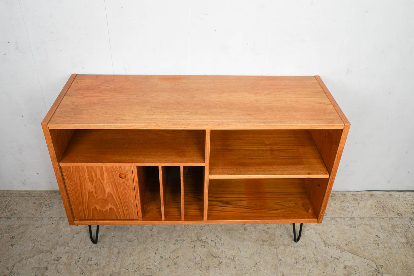 Danish Teak Sideboard Vinyl Record Cabinet Mid Century Vintage