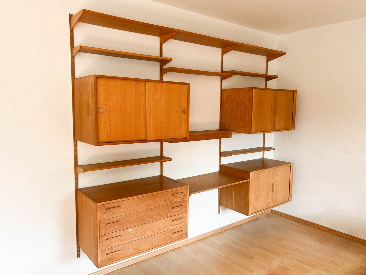 Shelving system by Kai Kristiansen for FM Møbler Oak Vintage